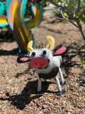 12" Handmade Metal Cow – Whimsical Farmhouse Garden Art