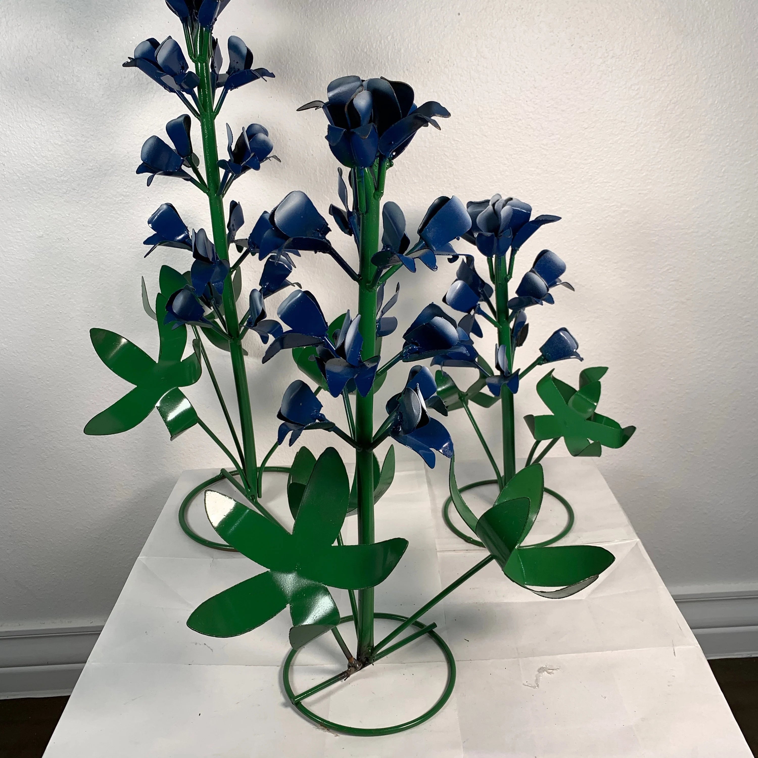 Handmade Metal Bluebonnets