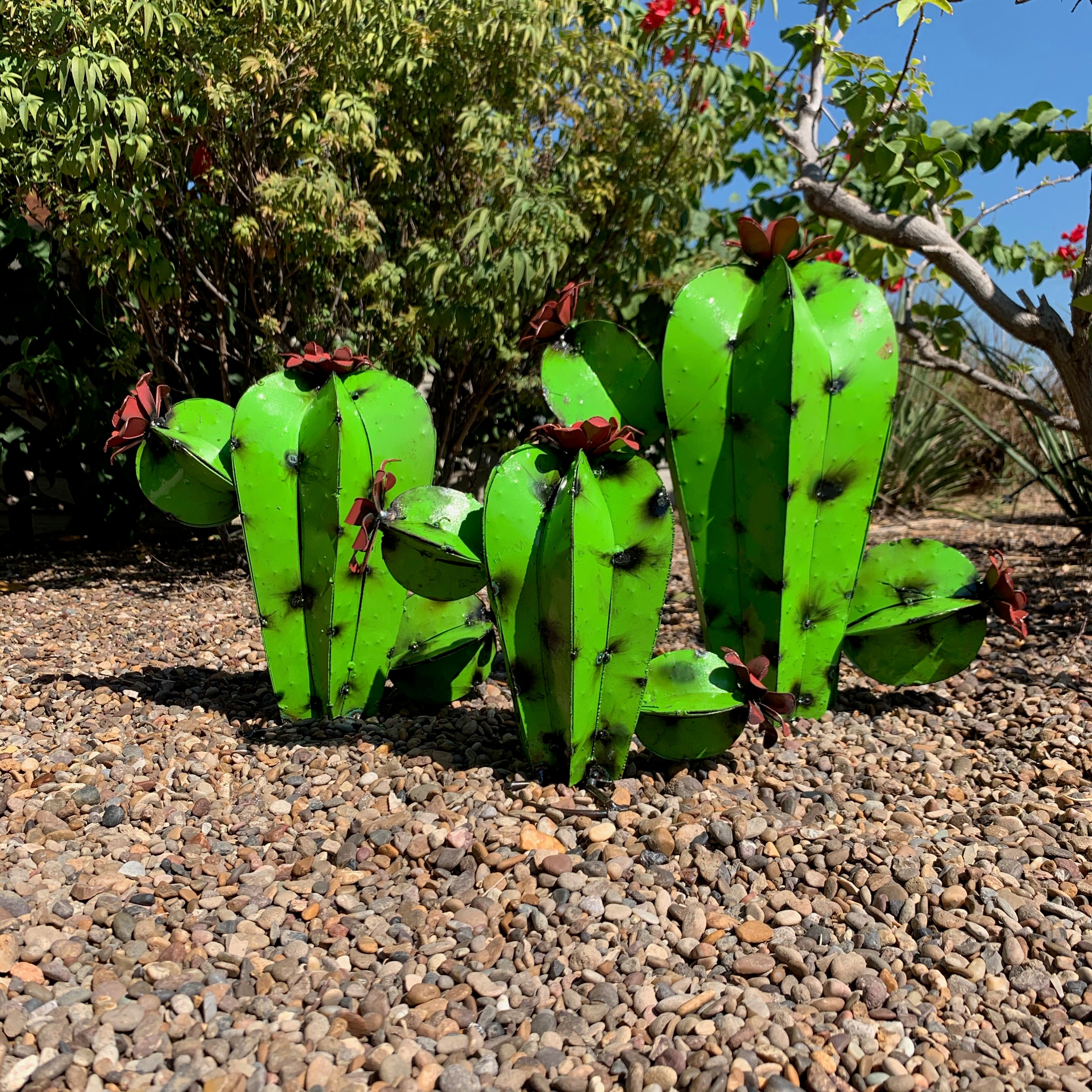 Green Round Cactus - Garden Art