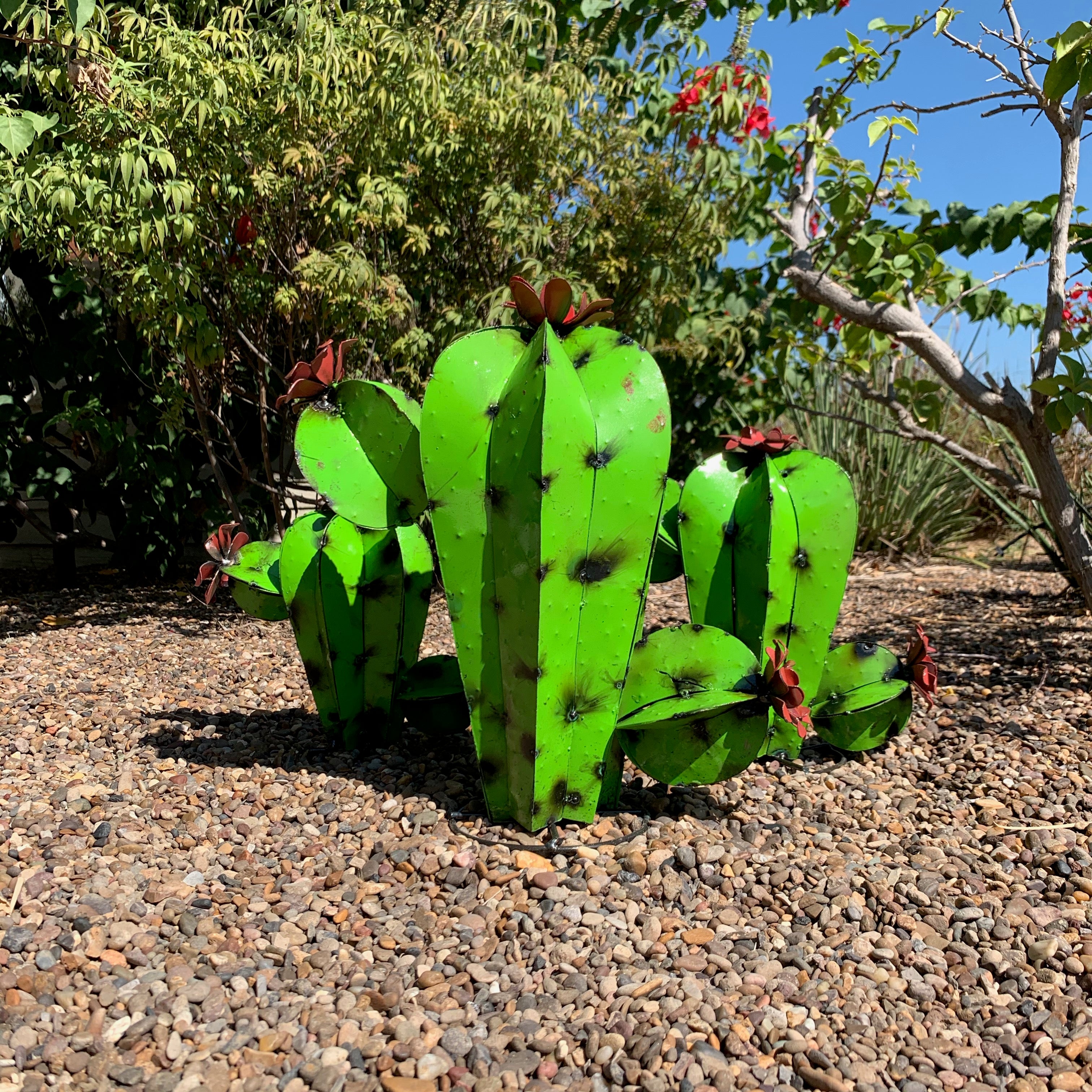 Green Round Cactus - Garden Art