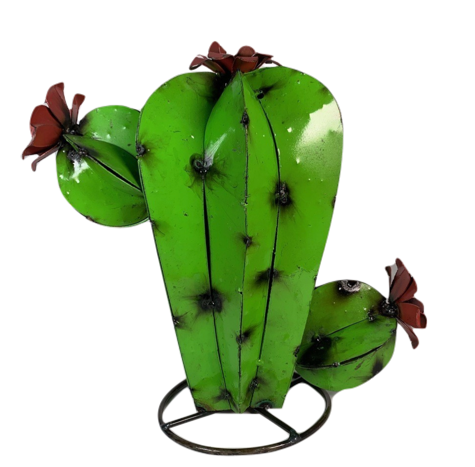 Green Round Cactus - Garden Art